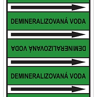 Značení potrubí, demineralizovaná voda